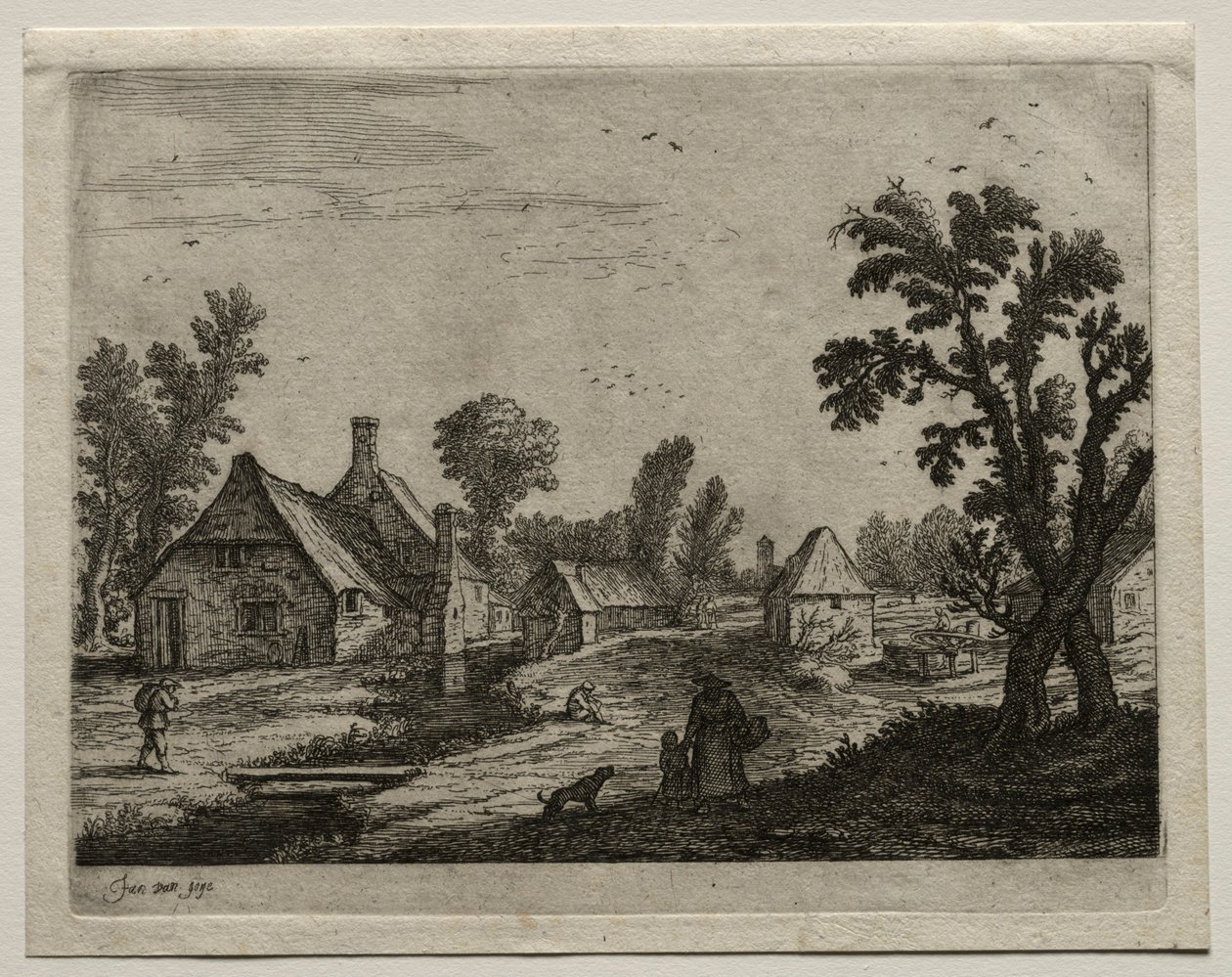 De Plank over de Stroom door Jan Josephsz van Goyen