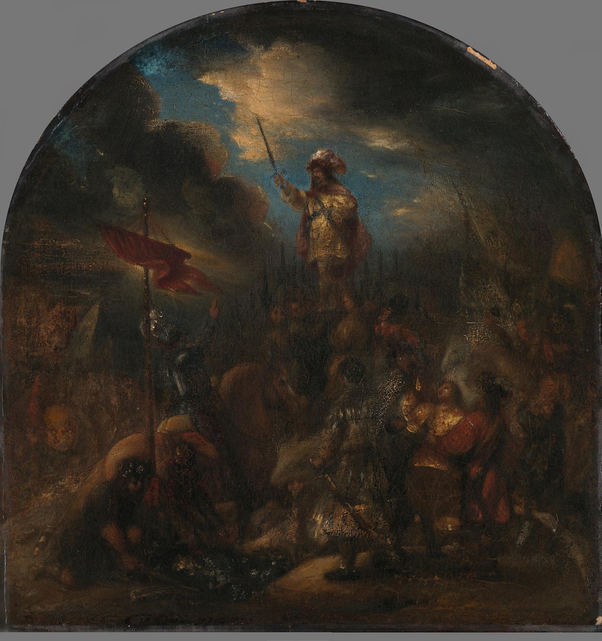 Brinio op het schild geheven door Jan Lievens