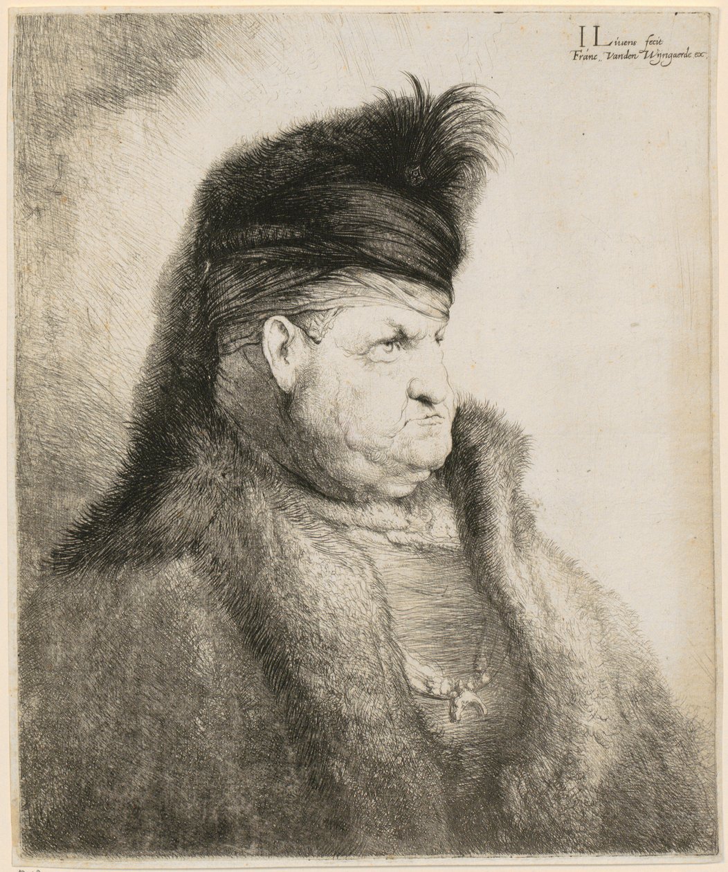 Borstbeeld van een oosterse man door Jan Lievens