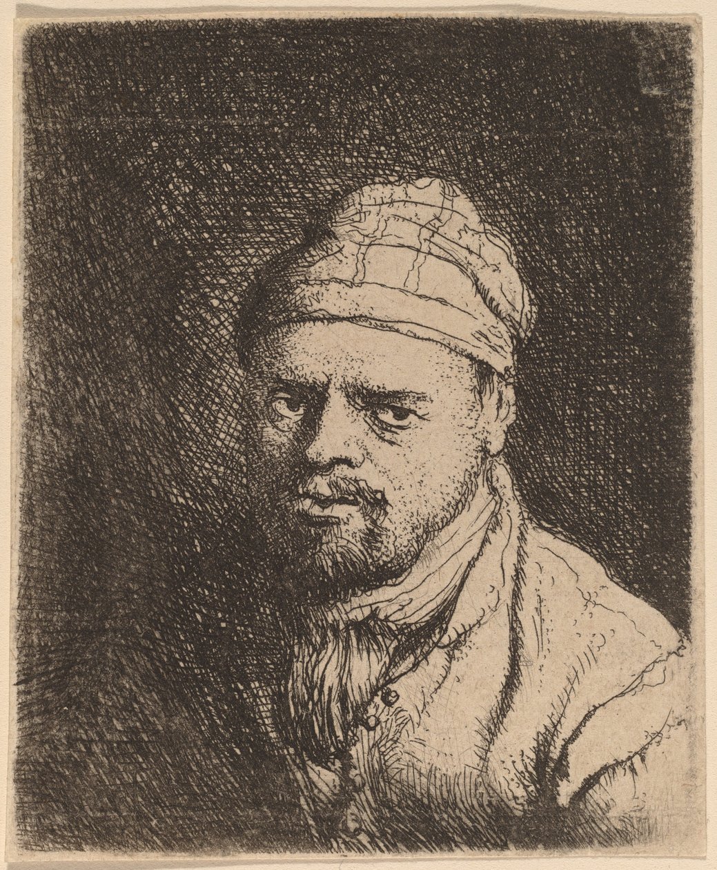 Borstbeeld van een Kok met Muts door Jan Lievens