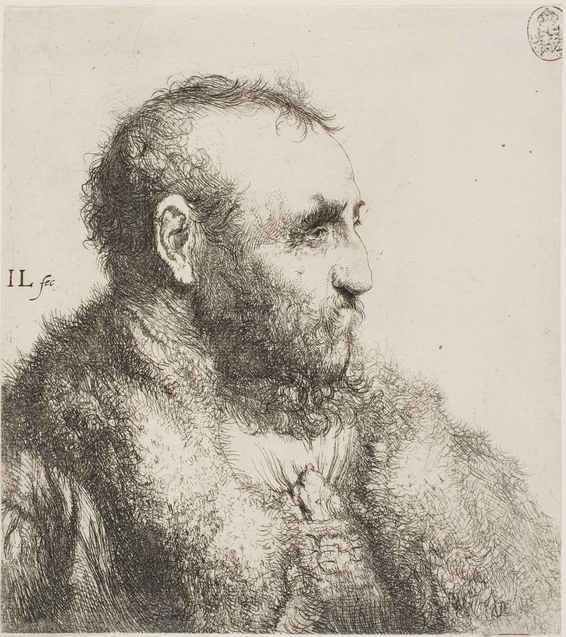 Buste van een Oude Man door Jan Lievens