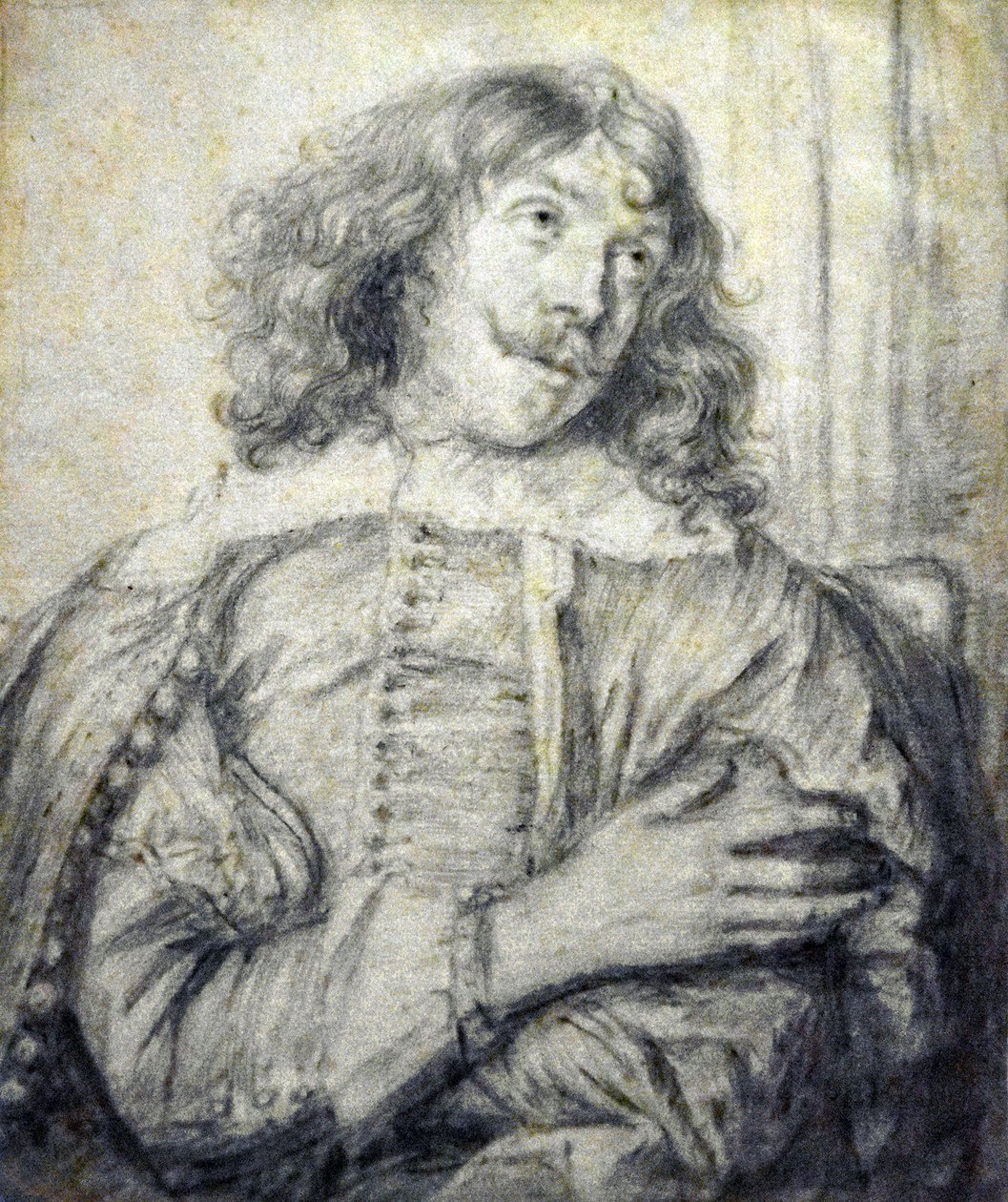 Jan Lievens (1607-1674) Portret van Adriaen Brouwer (ca.1640 krijt op papier) MOU Oudenaarde 13-12-2018 door Jan Lievens