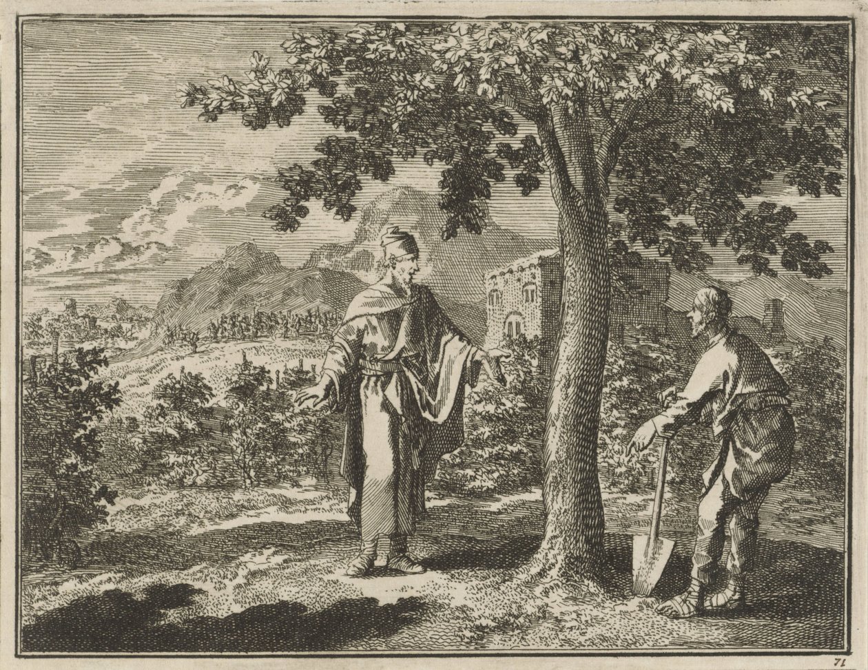 Gelijkenis van de onvruchtbare vijgenboom door Jan Luyken