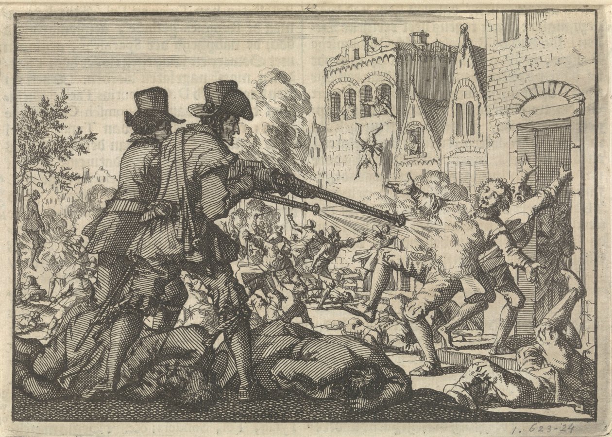 Moord op hervormden te Tirano, 1620 door Jan Luyken