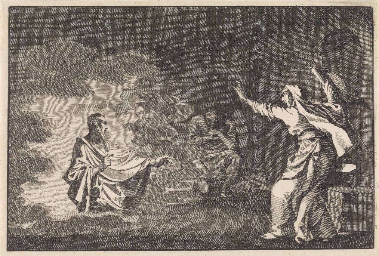 Saul bij de heks van Endor door Jan Luyken