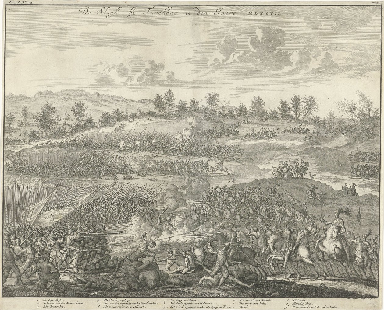 Slag bij Turnhout, 1597 door Jan Luyken