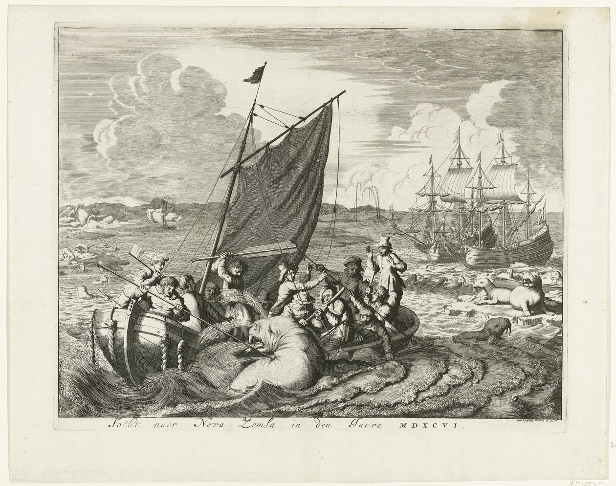 De reis naar Nova Zembla in 1596, 1679-1681 door Jan Luyken