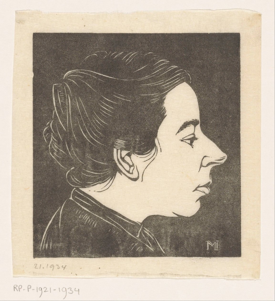 Portret van Anne Zernike door Jan Mankes