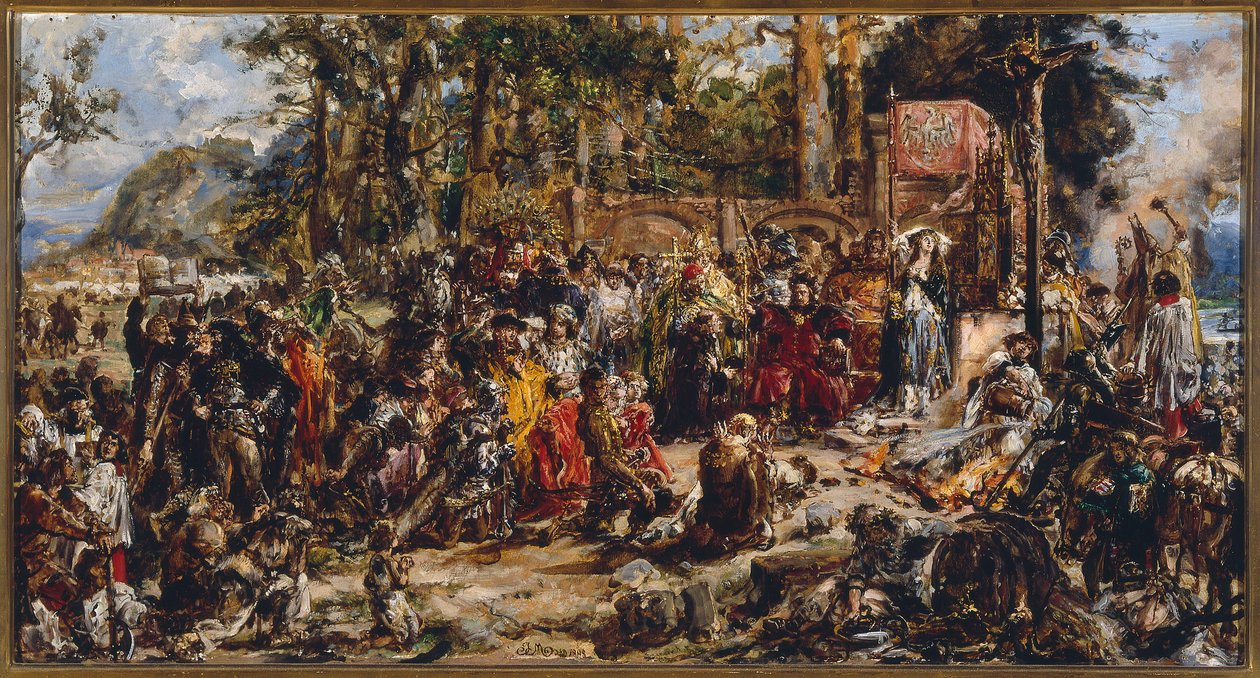 De bekering van Litouwen. 1387 door Jan Matejko