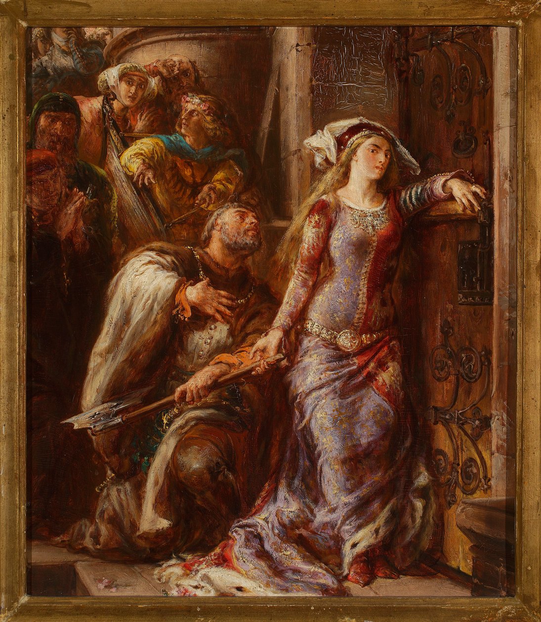 Koningin Jadwiga en Dymitr van Goraj door Jan Matejko