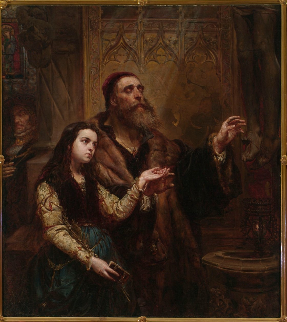 De blinde Wit Stwosz met zijn kleindochter door Jan Matejko