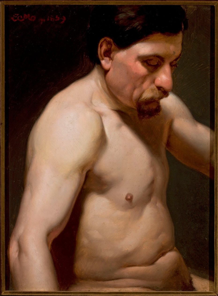 Mannenhalfnaakt door Jan Matejko