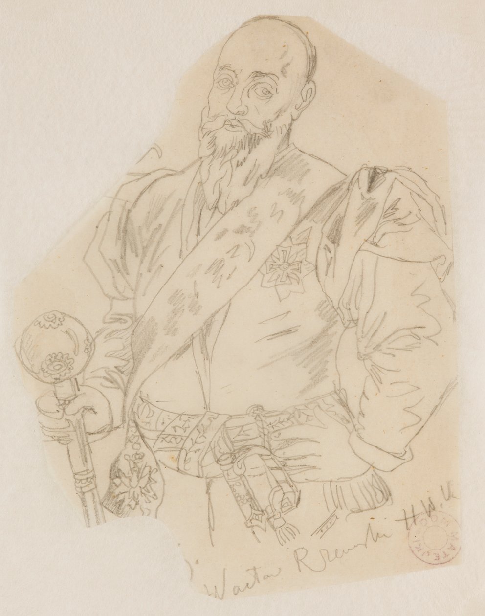 Buste van Wacław Rzewuski, grootkroonhetman door Jan Matejko