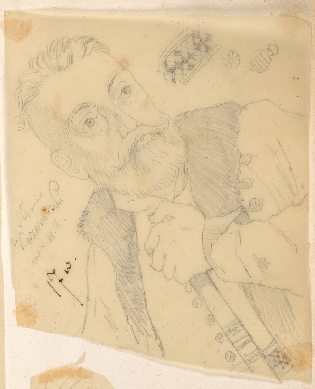 Skarbczyk. Adam Kazanowski, als borstbeeld door Jan Matejko
