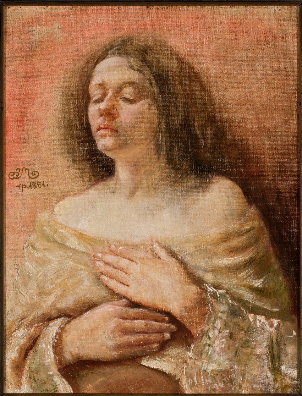 Portretstudie van een vrouw door Jan Matejko