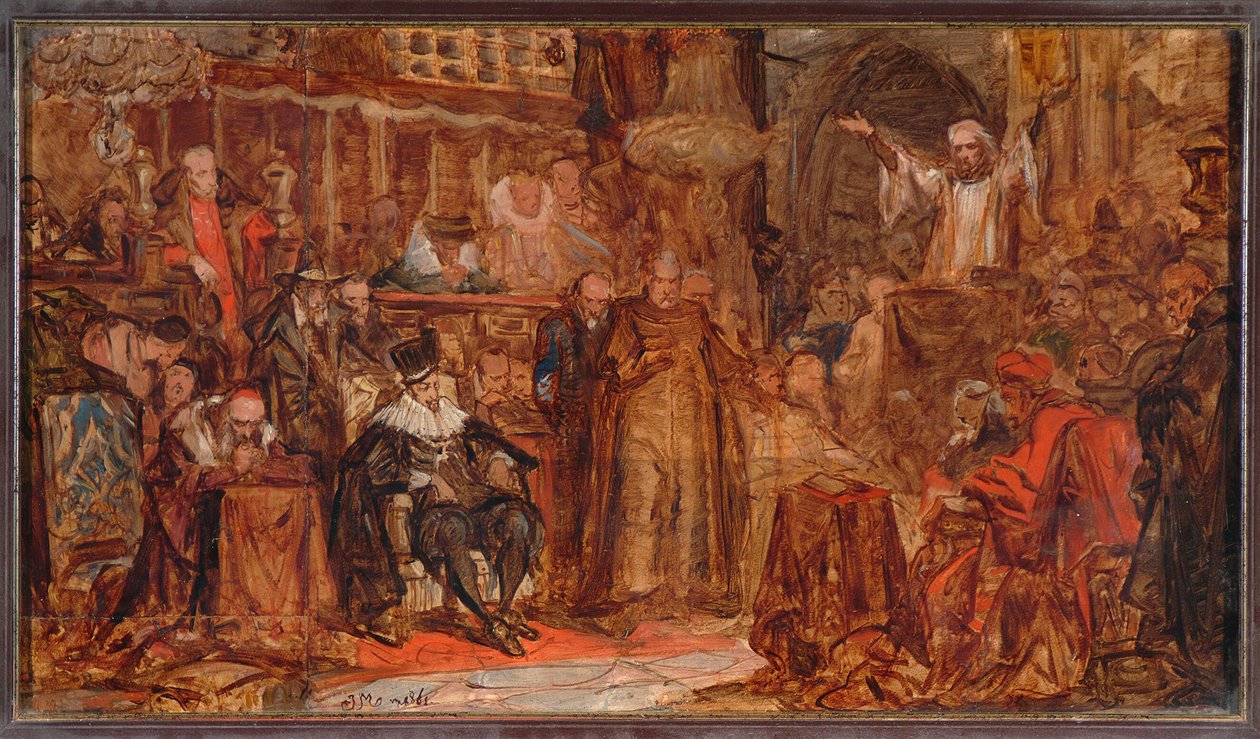 Schets voor „De preek van Skarga“ door Jan Matejko