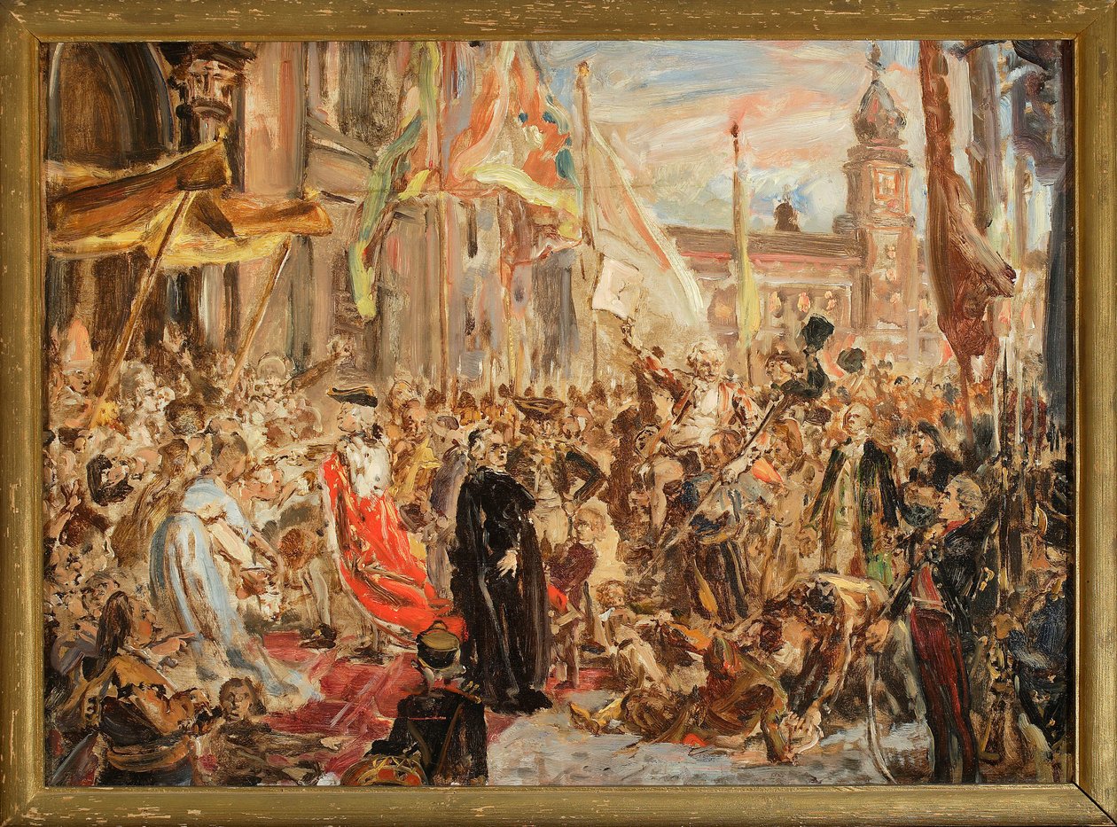 Schets voor het schilderij "Grondwet van 3 mei" door Jan Matejko