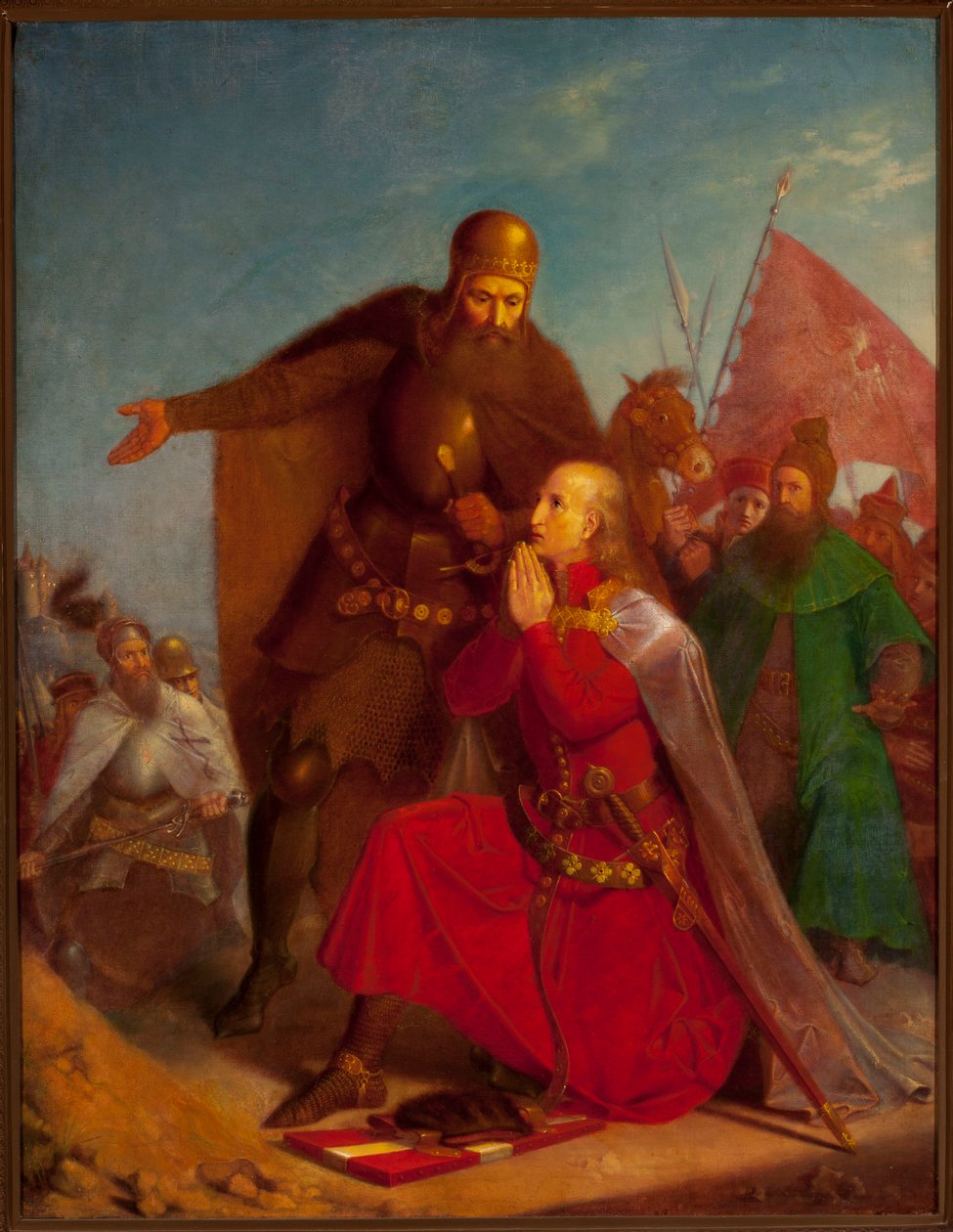 Władysław Jagiełło en Witold bidden vóór de Slag bij Grunwald door Jan Matejko