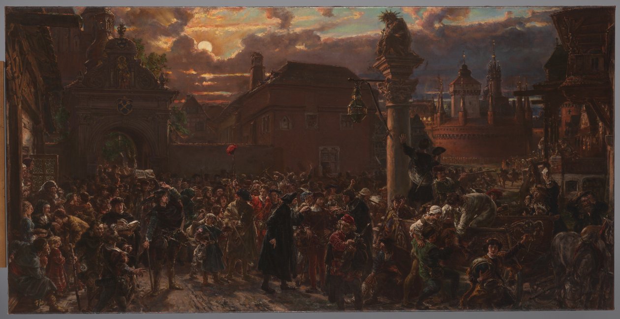 Vertrek van studenten uit Krakau in het jaar 1549 door Jan Matejko