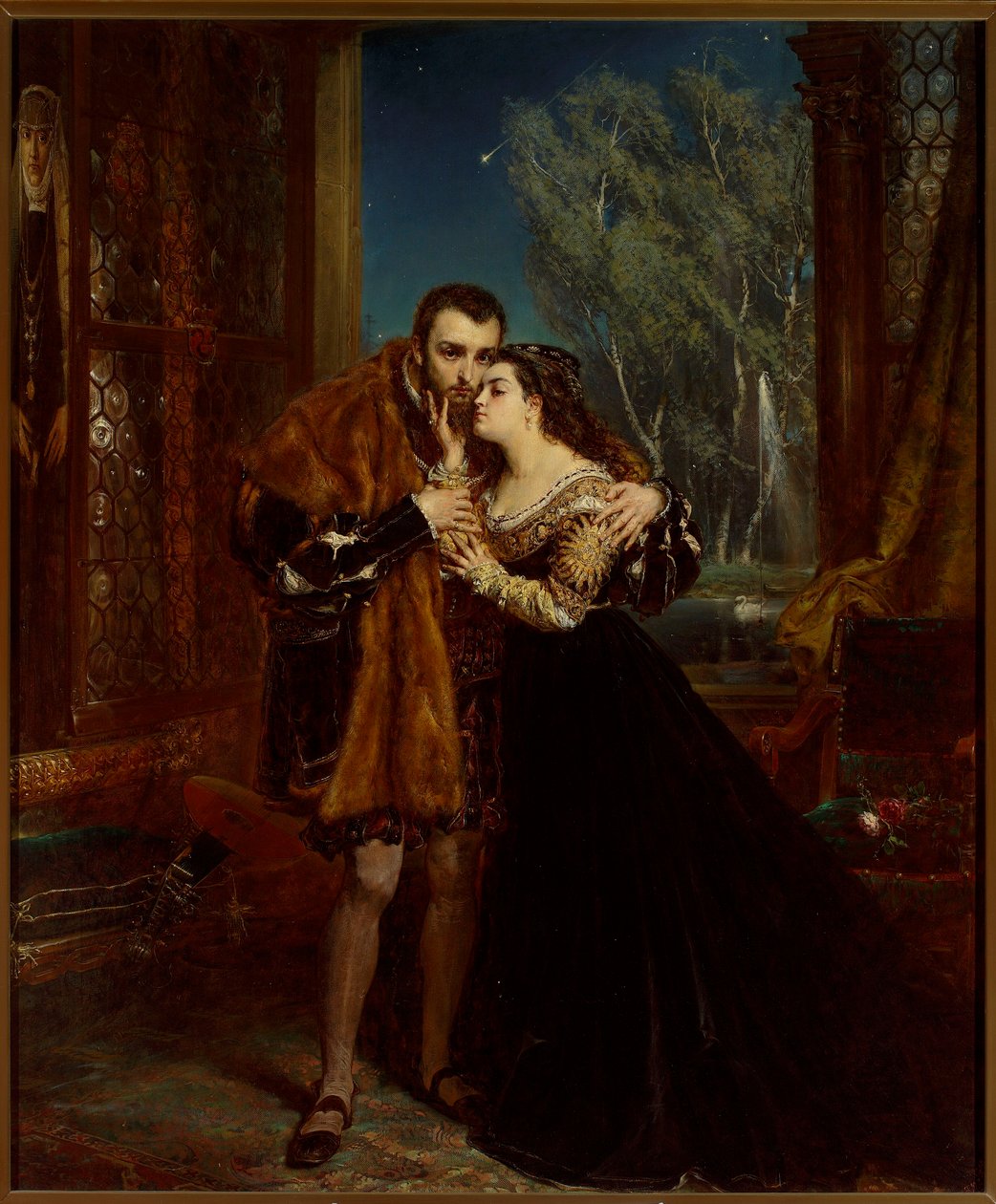 Sigismund August met Barbara aan het hof van de Radziwiłłs in Vilnius door Jan Matejko