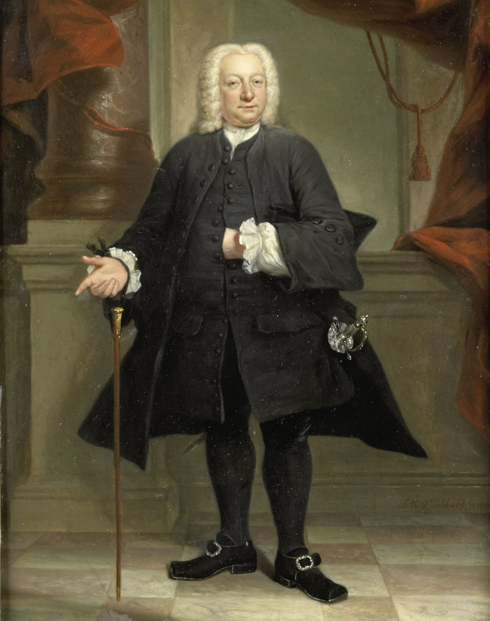 Portret van een man door Jan Maurits Quinkhard (signed by artist)