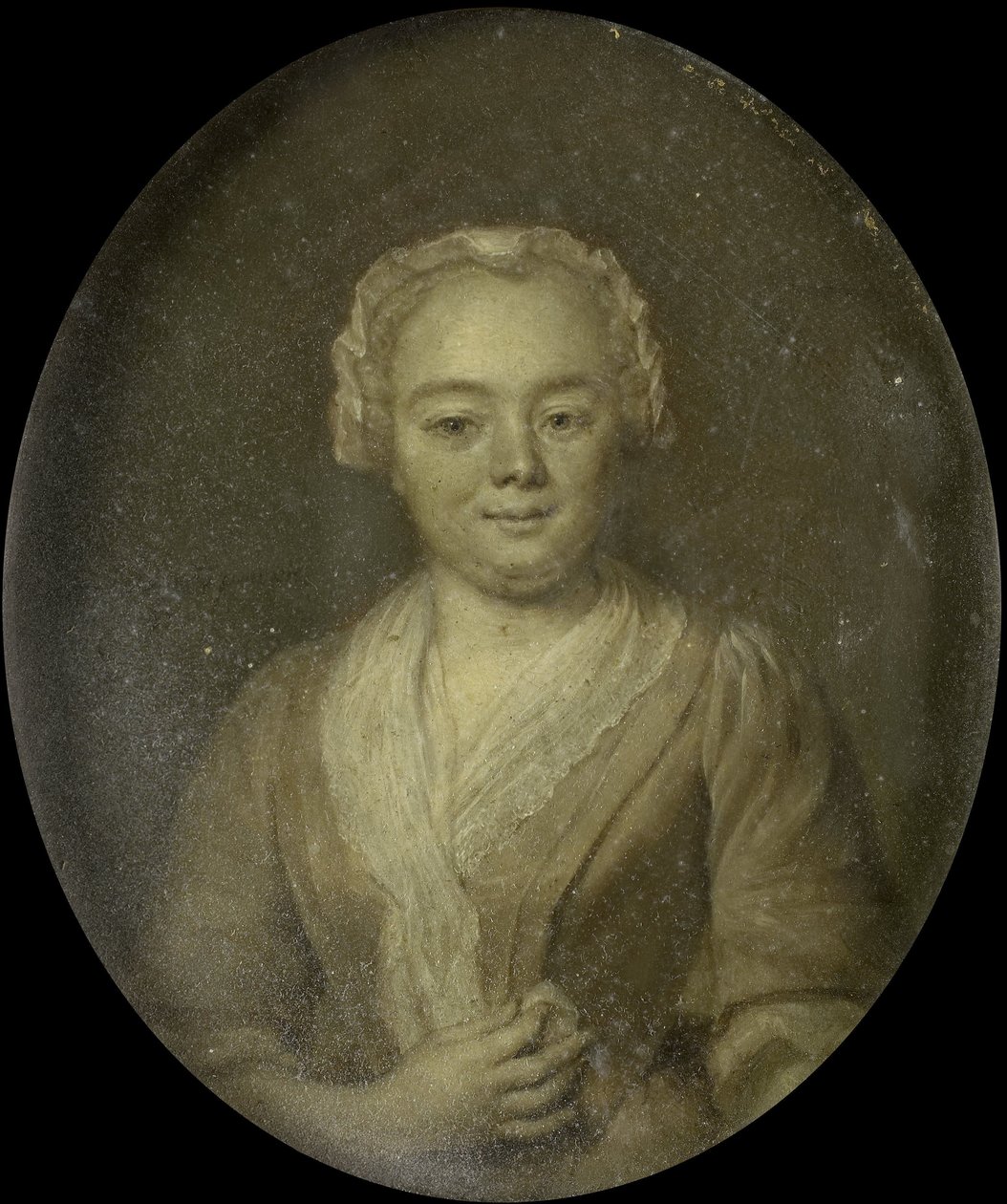 Portret van Margaretha van Leuvenigh, vrouw van Bernardus de Bosch door Jan Maurits Quinkhard