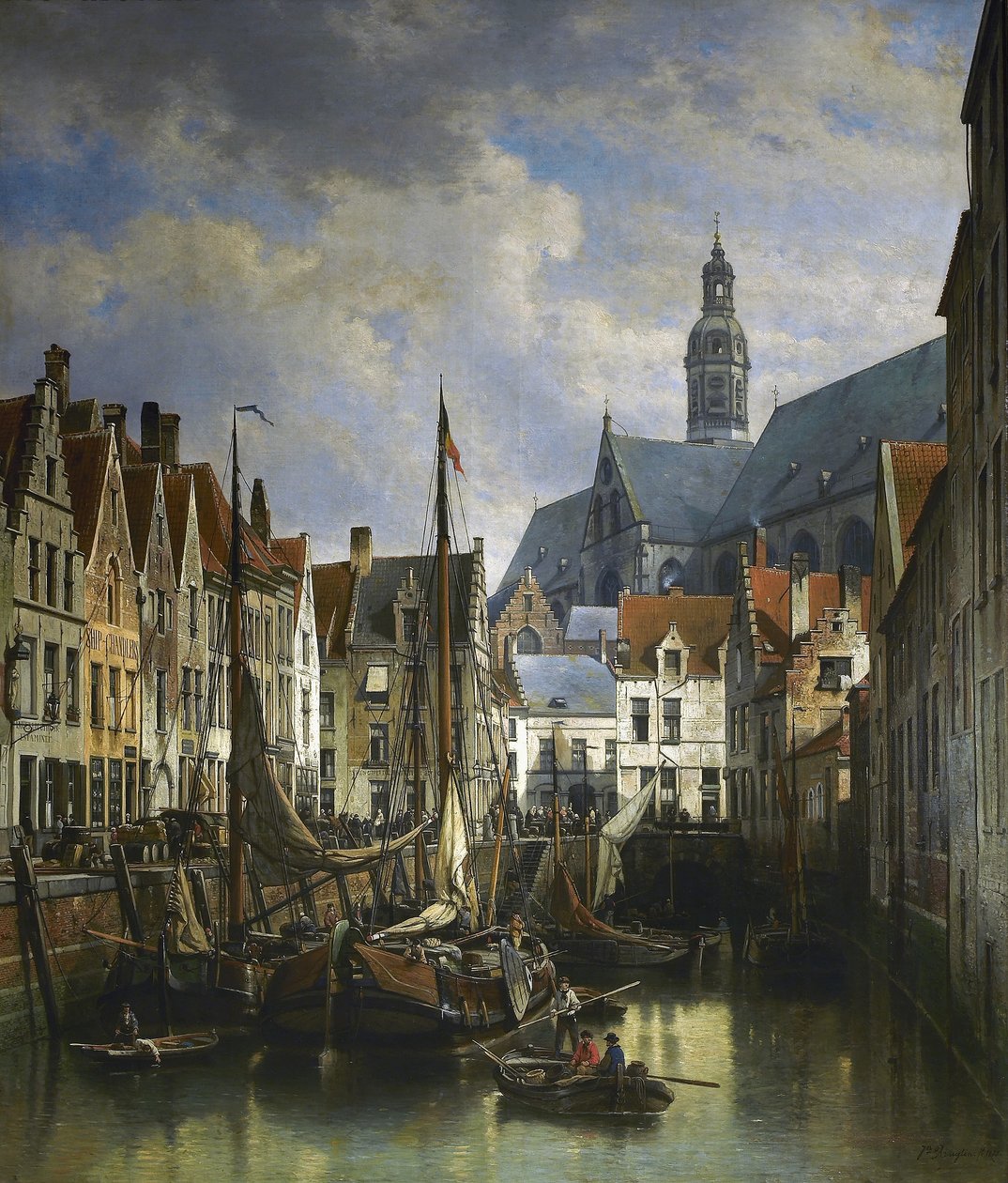 View of the Koolvliet in Antwerp door Jan Michiel Ruyten
