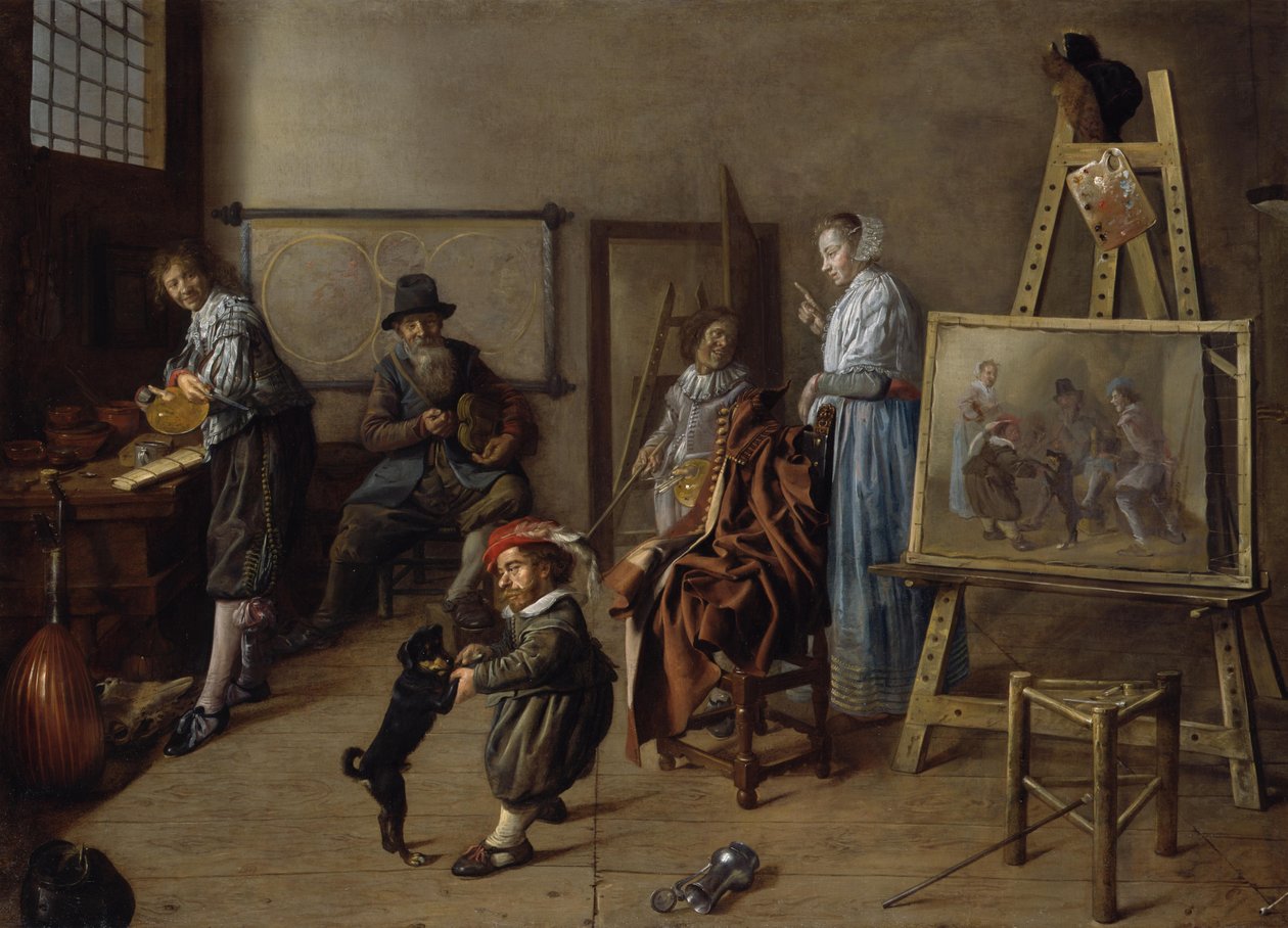 Het atelier van de schilder door Jan Miense Molenaer