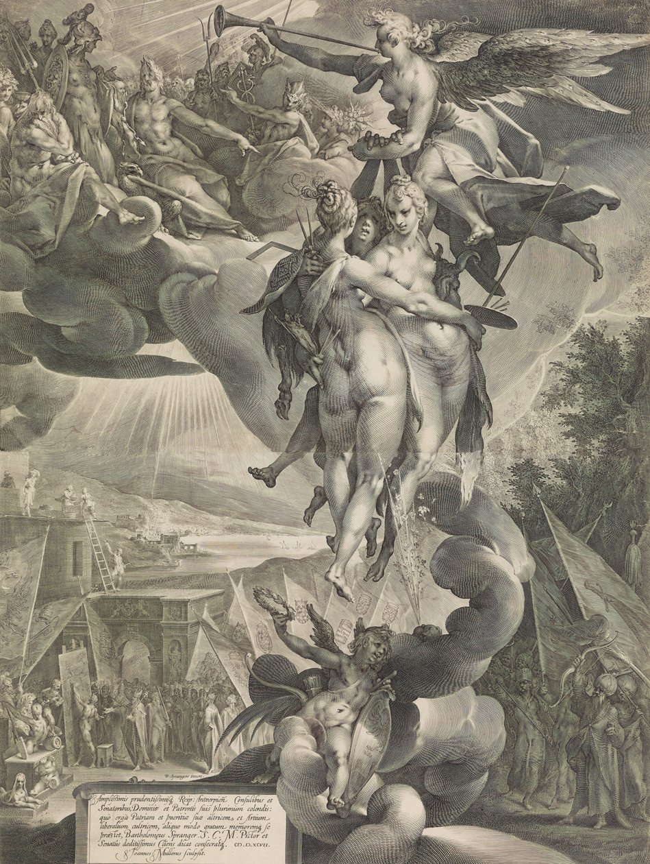 Apotheose van de Kunsten, ca. 1619 door Jan Muller