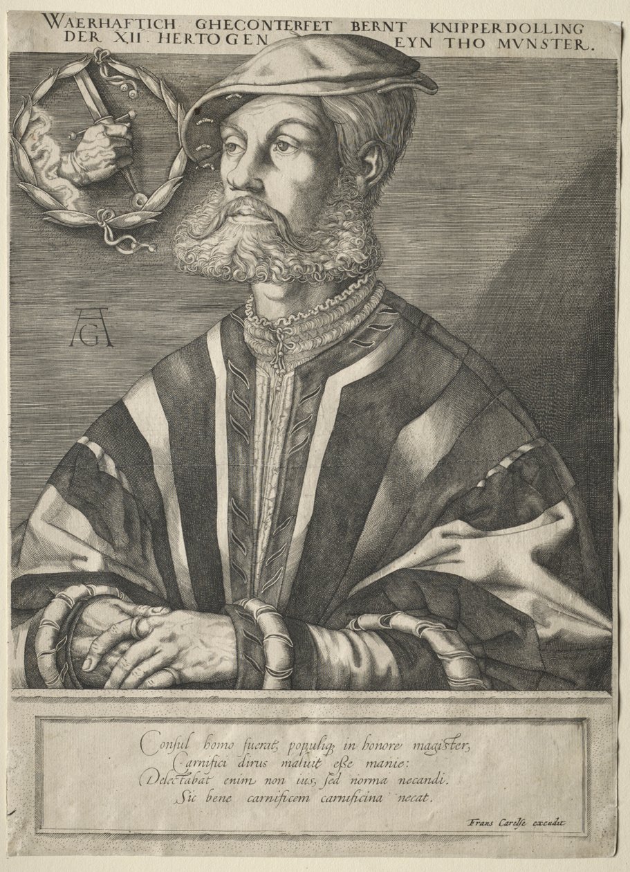 Portret van Bernard Knipperdolling door Jan Muller