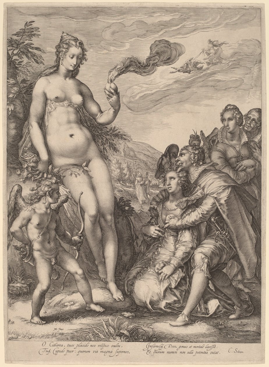 De cultus van Venus door Jan Pietersz Saenredam, after Hendrik Goltzius