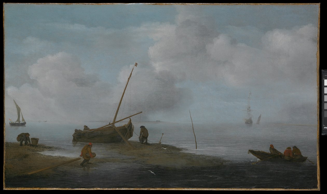Mosselvissen door Jan Porcellis