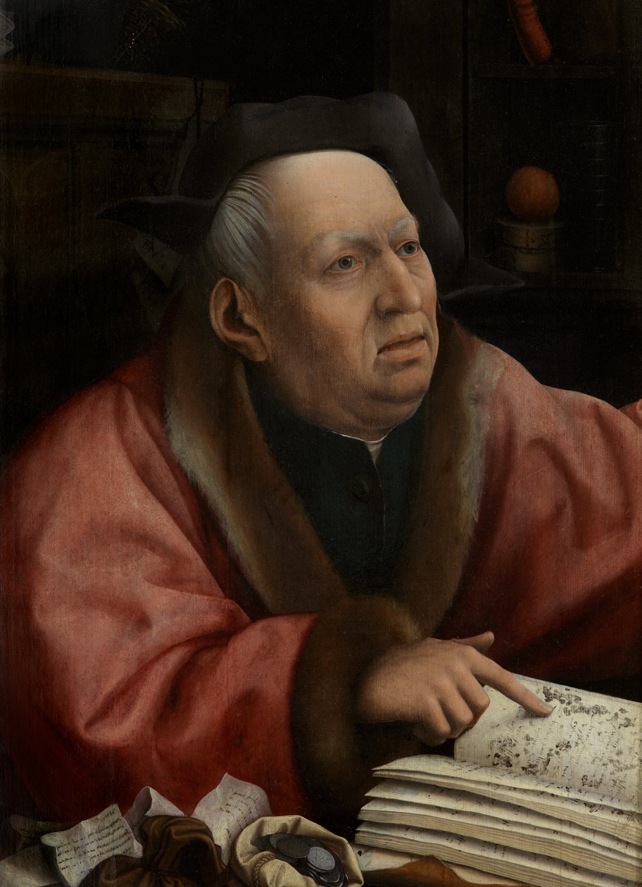 Detail (De Dood en de Vrek, c.1515-21) door Jan Provoost