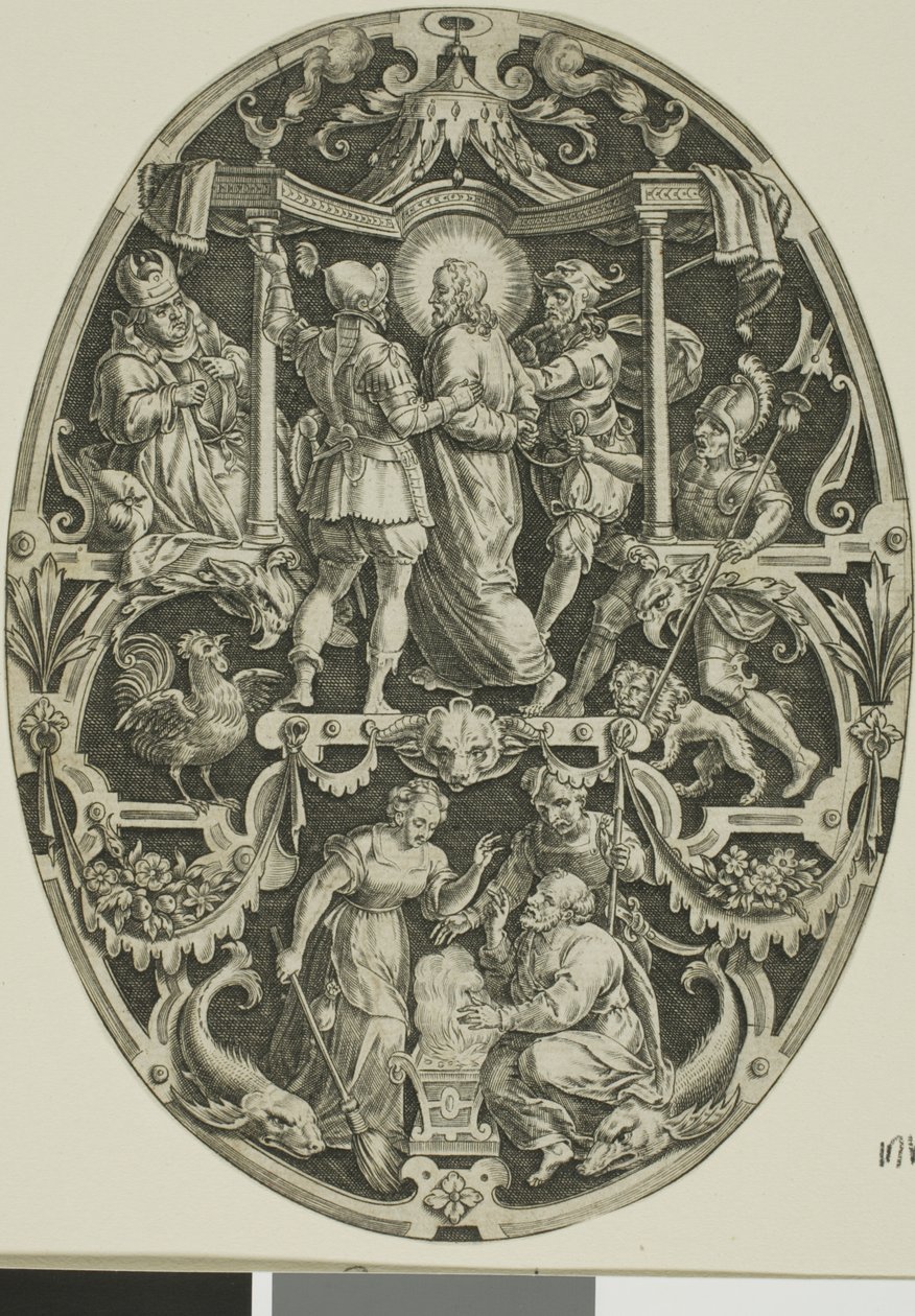 Arrestatie van Christus, uit de Passie van Christus door Jan Sadeler I