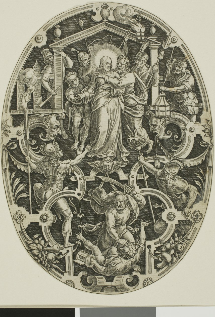Verraad van Christus, uit de Passie van Christus door Jan Sadeler I