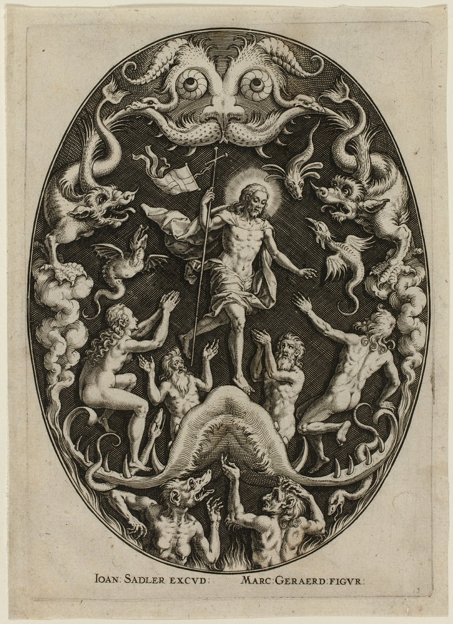 Christus in het voorgeborchte, uit de Passie van Christus door Jan Sadeler I
