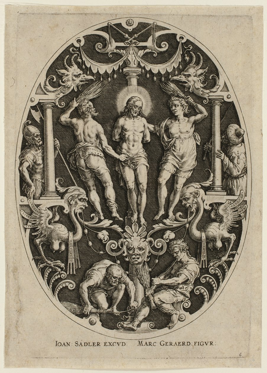 Geseling, uit de Passie van Christus door Jan Sadeler I