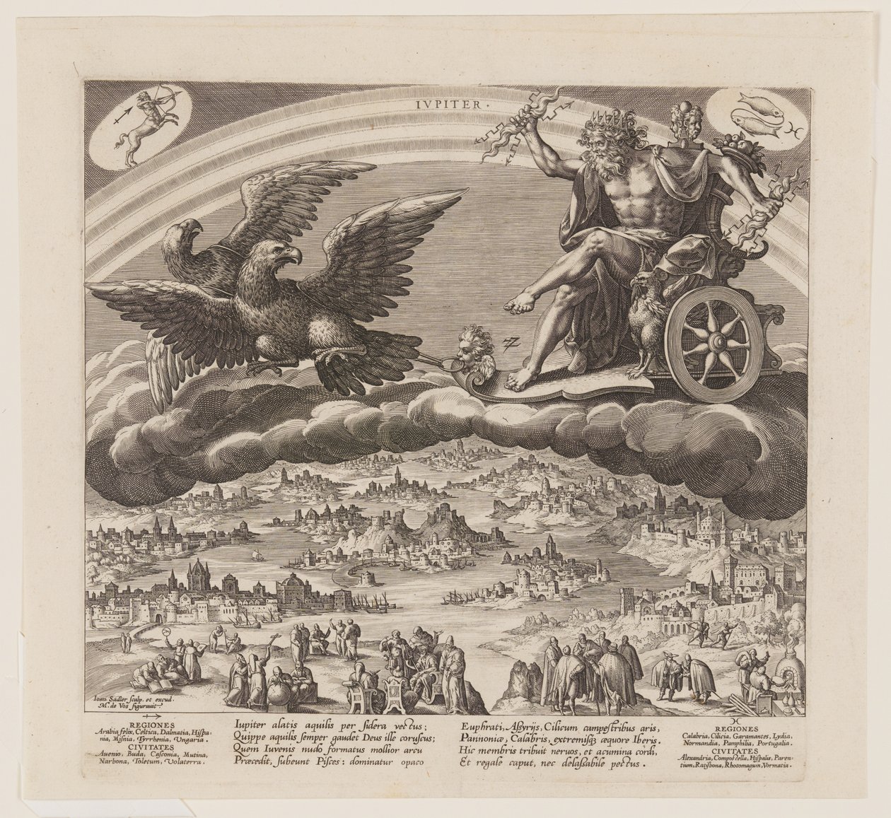 Jupiter, van De zeven planeten door Jan Sadeler I