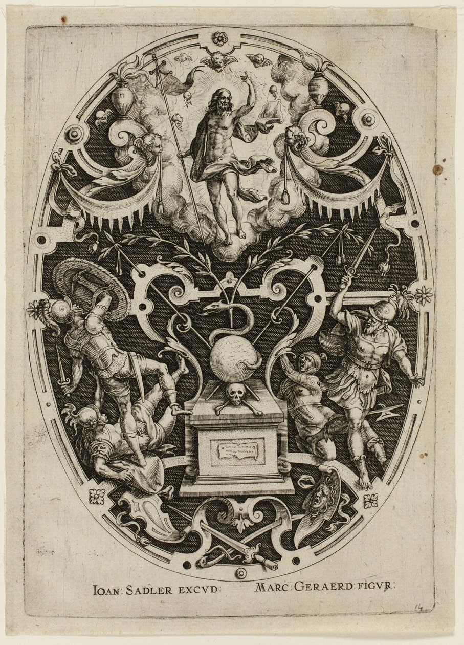 Opstanding, uit de Passie van Christus door Jan Sadeler I