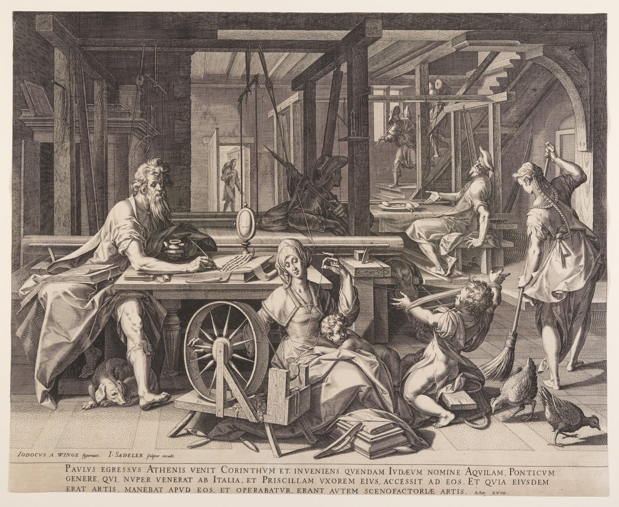 Paulus in Korinthe door Jan Sadeler I