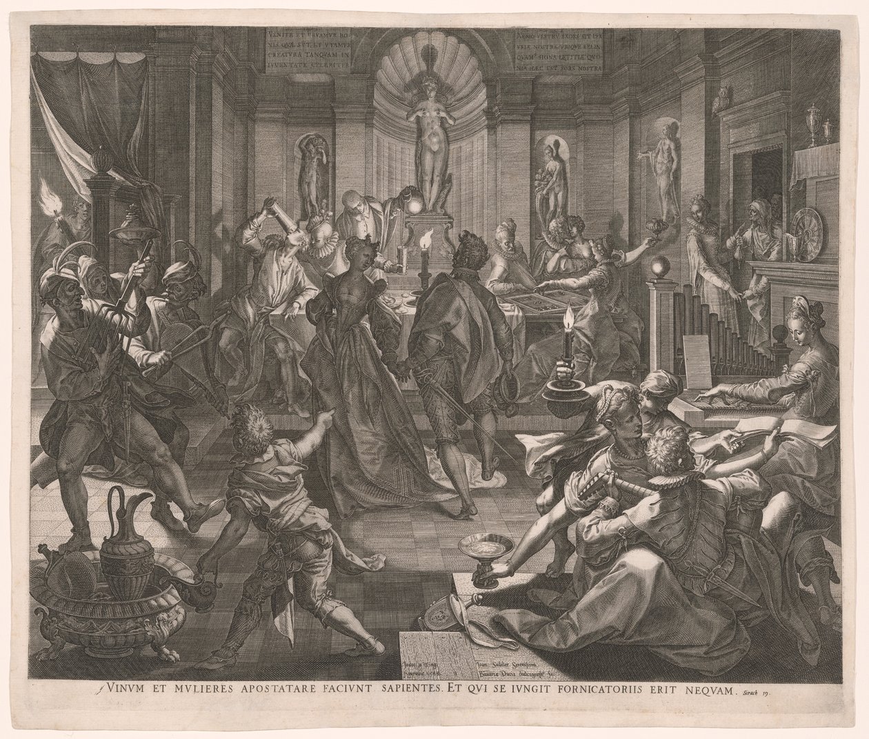 Het carnaval (of de verloren zoon) door Jan Sadeler I