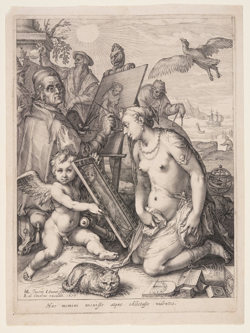 Allegorie van visuele waarneming door Jan Saenredam