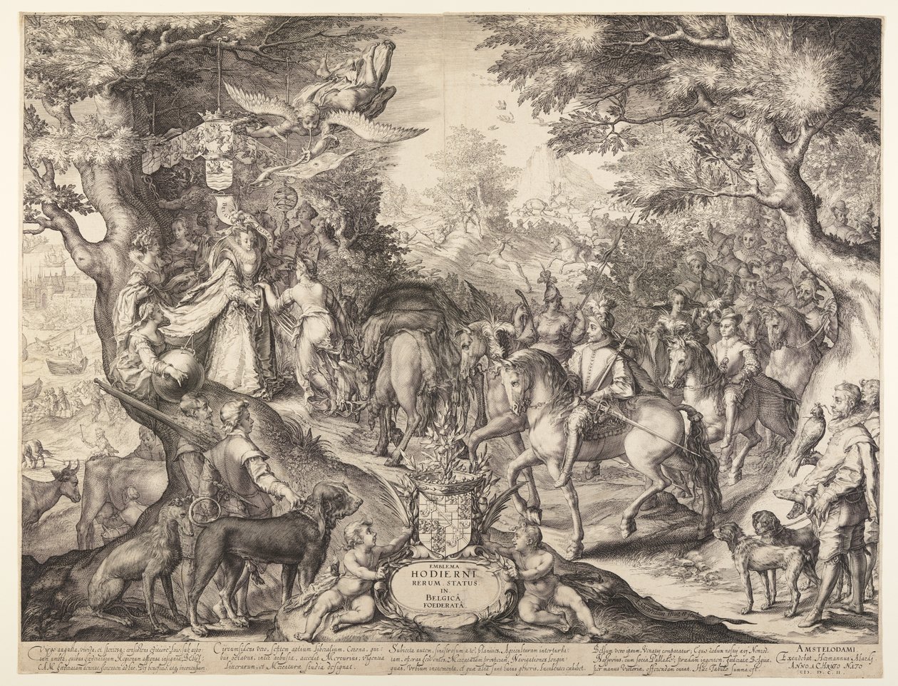 Allegorie op de bloeiende staat van de Verenigde Provincies door Jan Saenredam
