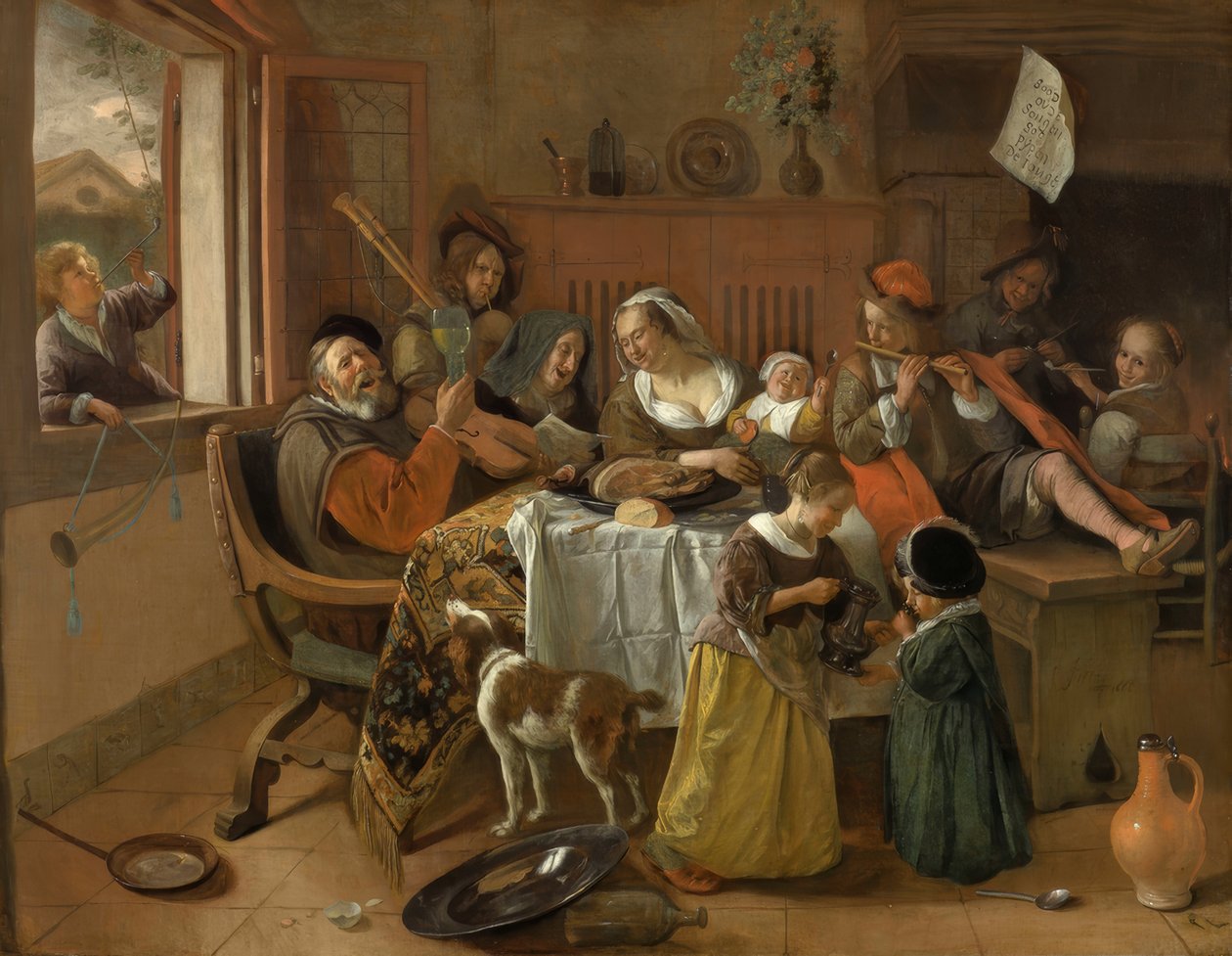 De vrolijke familie door Jan Havickszoon Steen