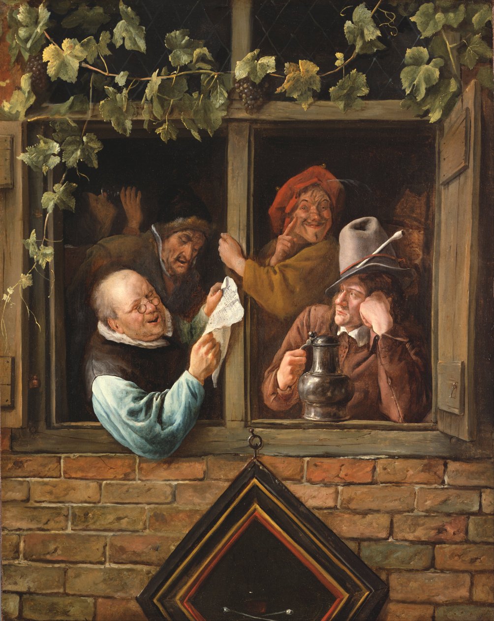 Retorici bij een raam door Jan Steen