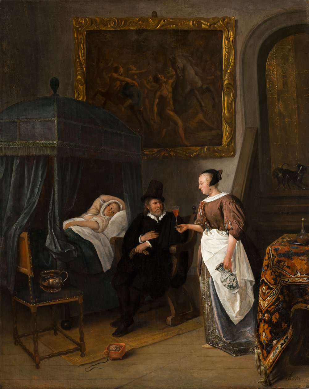 Het bezoek van de dokter door Jan Steen