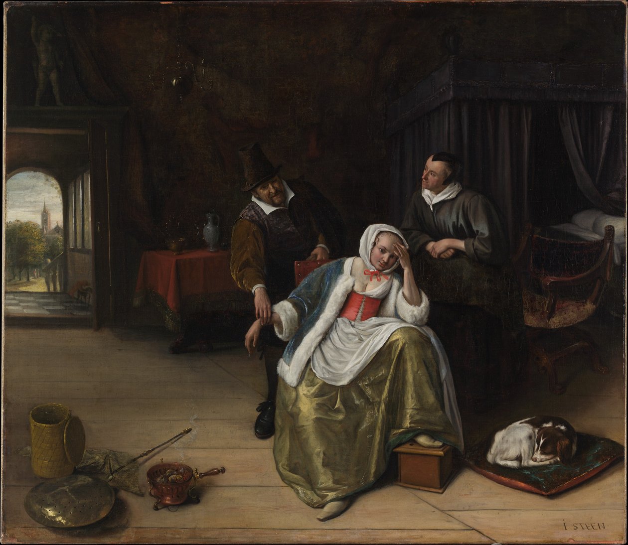 Het verliefde meisje door Jan Steen
