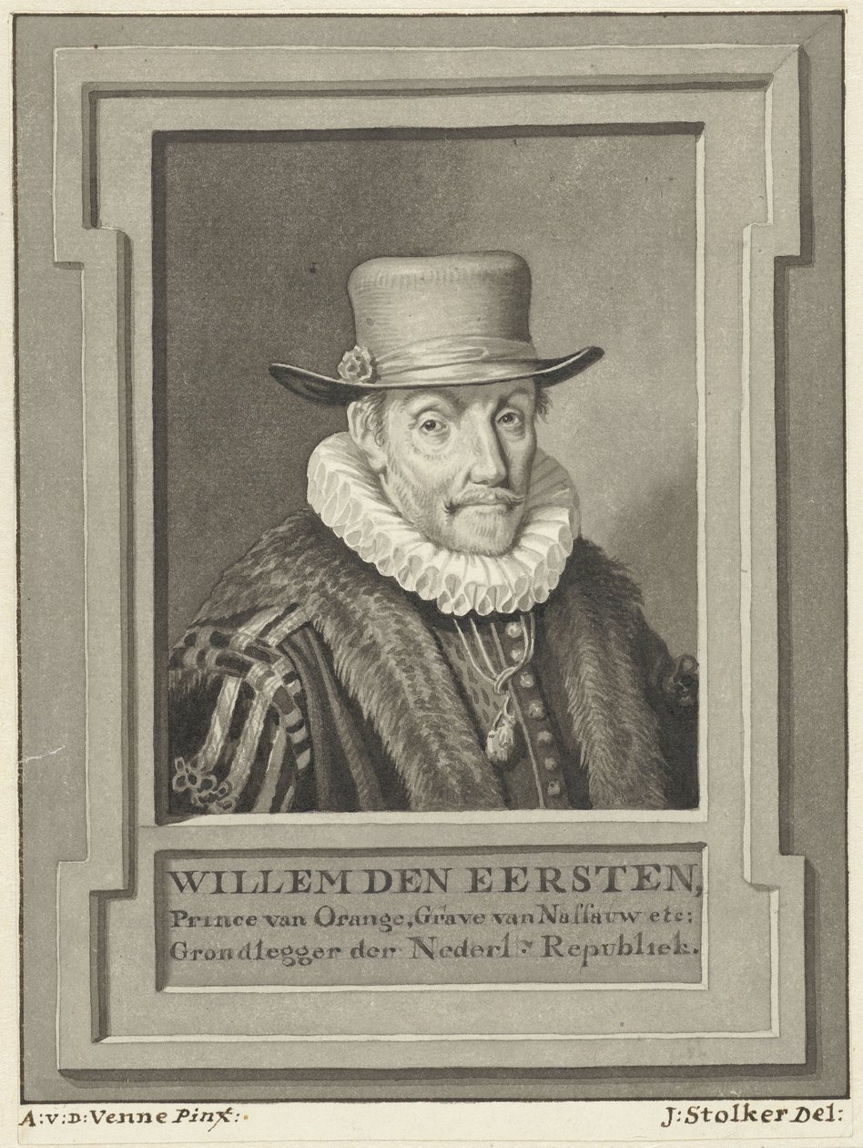 Portret van Willem I, prins van Oranje-Nassau door Jan Stolker