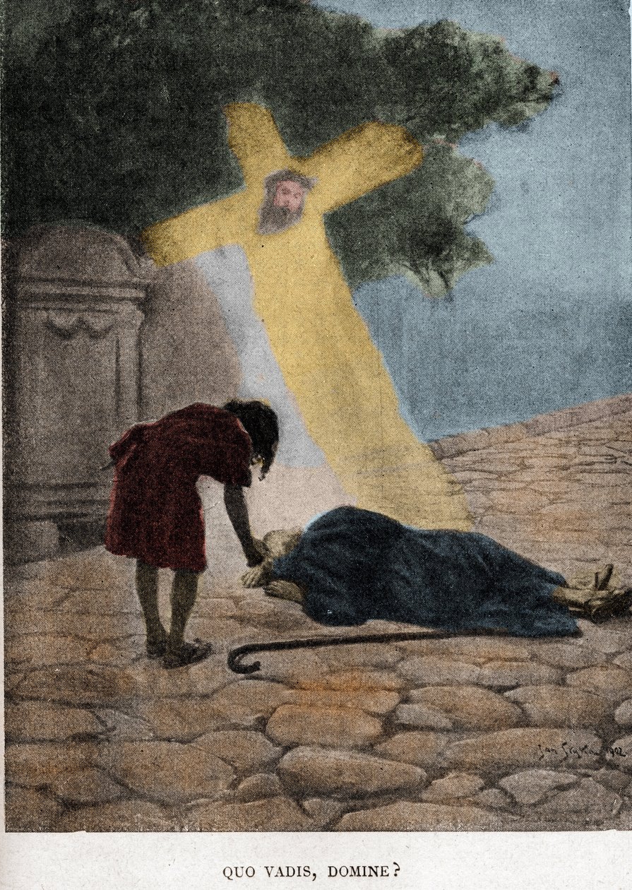 Quo vadis domine? (Hoofdstuk XXIII) illustratie door Jan Styka voor de roman 