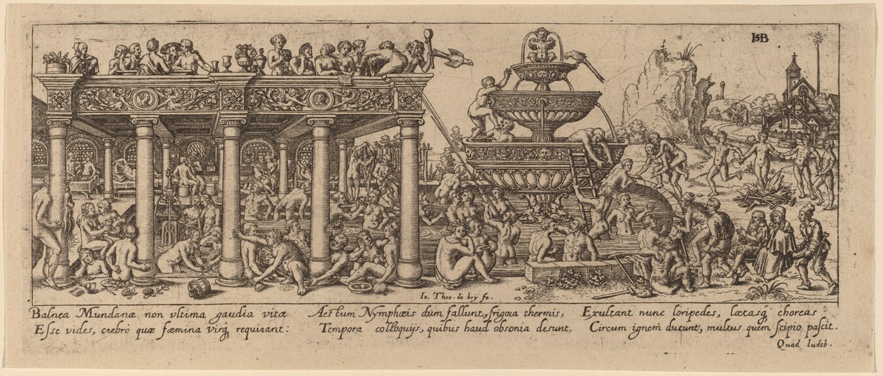 Fontein van de Jeugd door Jan Theodor de Bry after Barthel Beham